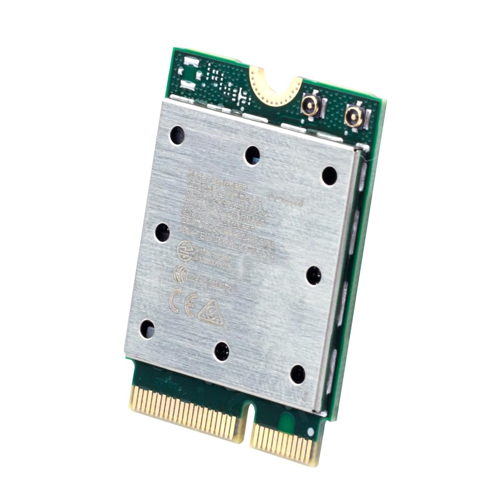Karta WiFi 7 QCNCM865-5800Mbps M.2 Key E Tri-Band (2,4 G/5G/6 GHz) z 4K-QAM i BT 5.3, dla płyt głównych Intel, AMD, zoptymalizowana dla Windows 11 - karta sieciowa o bardzo niskim opóźnieniu