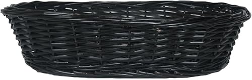 Cesta de sauce ovalada oscura