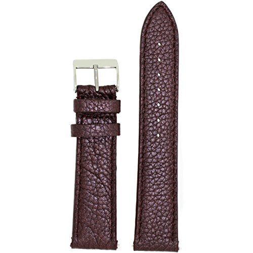 Tech Swiss Watch Band Genuine Leather Plum Purple Quick Release Built-in Pins 20 millimeters