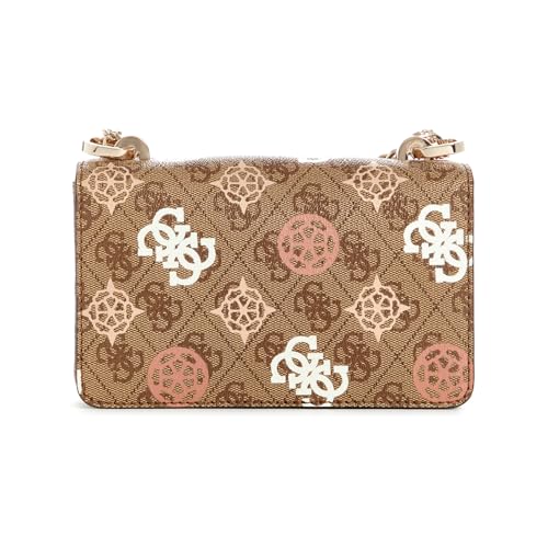 GUESS Eliette Mini Convertible Crossbody Flap, Latte Logo Multi2