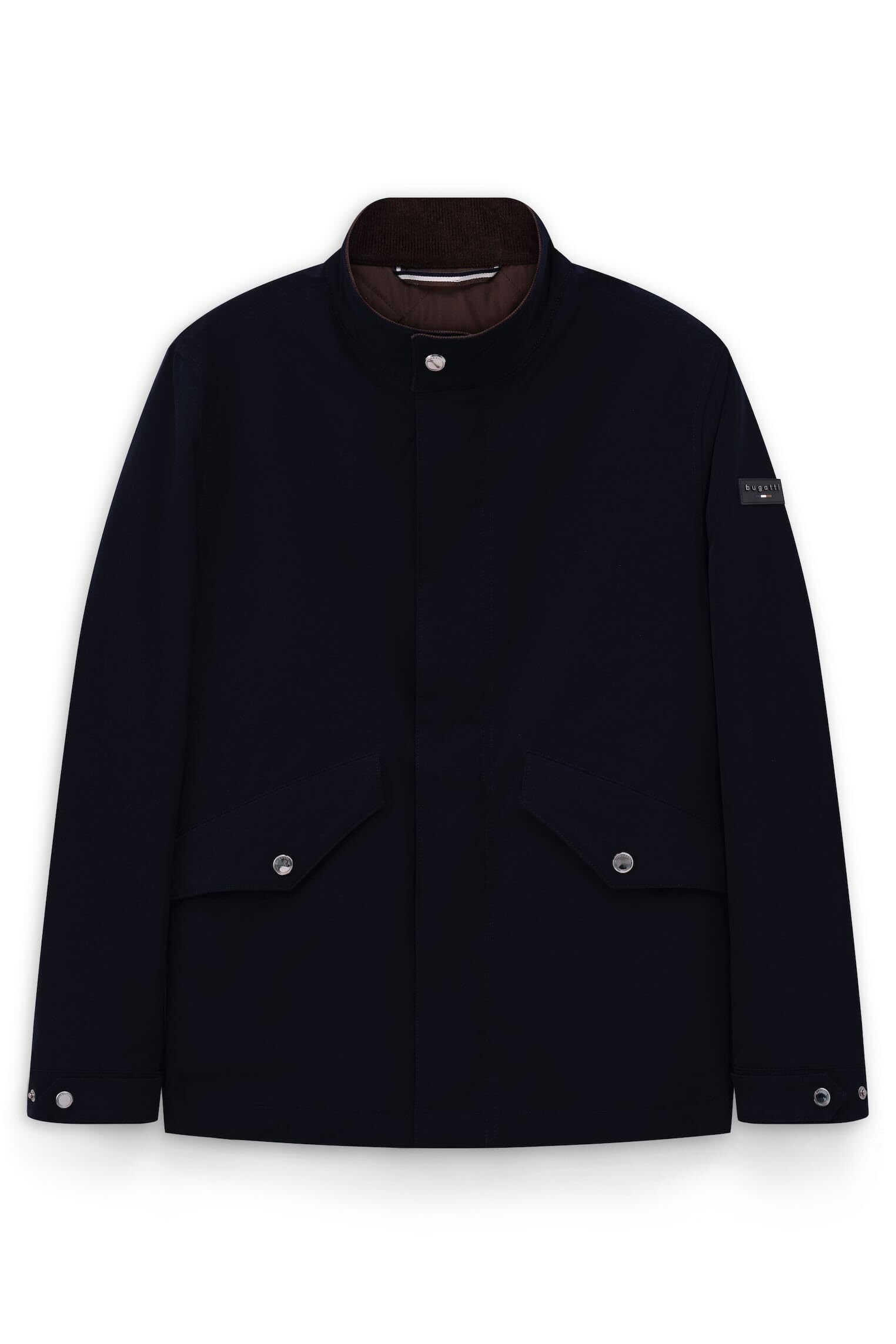 bugatti Herren Übergangsjacke 179300-11091 Regular Fit mit Stehkragen und wasserabweisendem Natural Oxford
