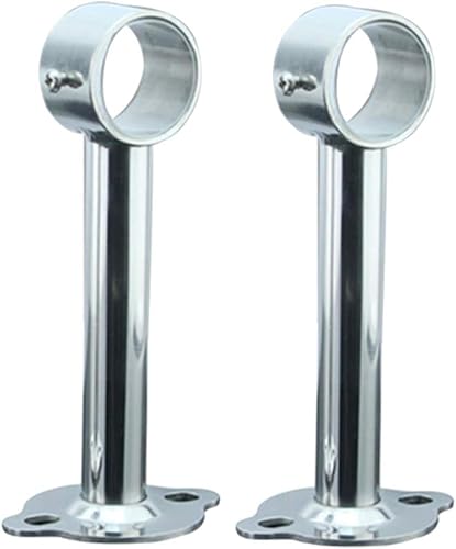 ZGHQHCDRH物干し 室内 竿受け 天井 吊り下げ物干し ステンレス 2本 直径調整でき 長さ30cm