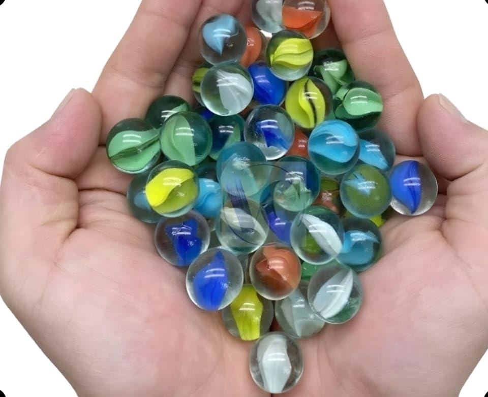 Marbles goti Aquarium Decorations Marbles 150 Pieces Glass Marble Kanche for Decoration & Kids Playing, Kanche/goli Glass Marbels-image-3