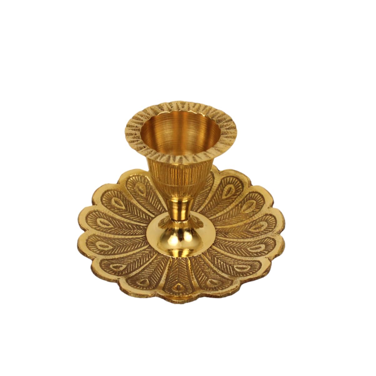 Putrika Brass Candle Holder Stand Antique Set Diwali | Pooja | Puja | Decorative | Home Decoration | Best Return Gift for Living, Bedroom, Dining Room– Peacock Candle Holder-image-13