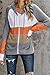 Biucly Womens Stripes Color Block Knit Sweater Zip Up Hoodies Long Sleeve Lightweight Drawstring Jacket Pullover Sweatshirts Sweaters for Women Fall Winter,US 8-10(M),Grey,White,Red,Brown
