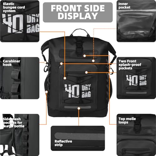Image of MORXPLOR Dry Bag Waterproof,5L /10L /20L /30L /40L /55L Roll Top Dry Bag Backpack with WaterProof Phone Case for Swim,Kayak