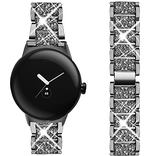 Bracelet Pixel Watch strass noir chic pour soirées et quotidien Lamshaw