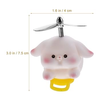 Amazon｜PRETYZOOM うさぎ 自転車 鈴 付き プロペラ 自転車