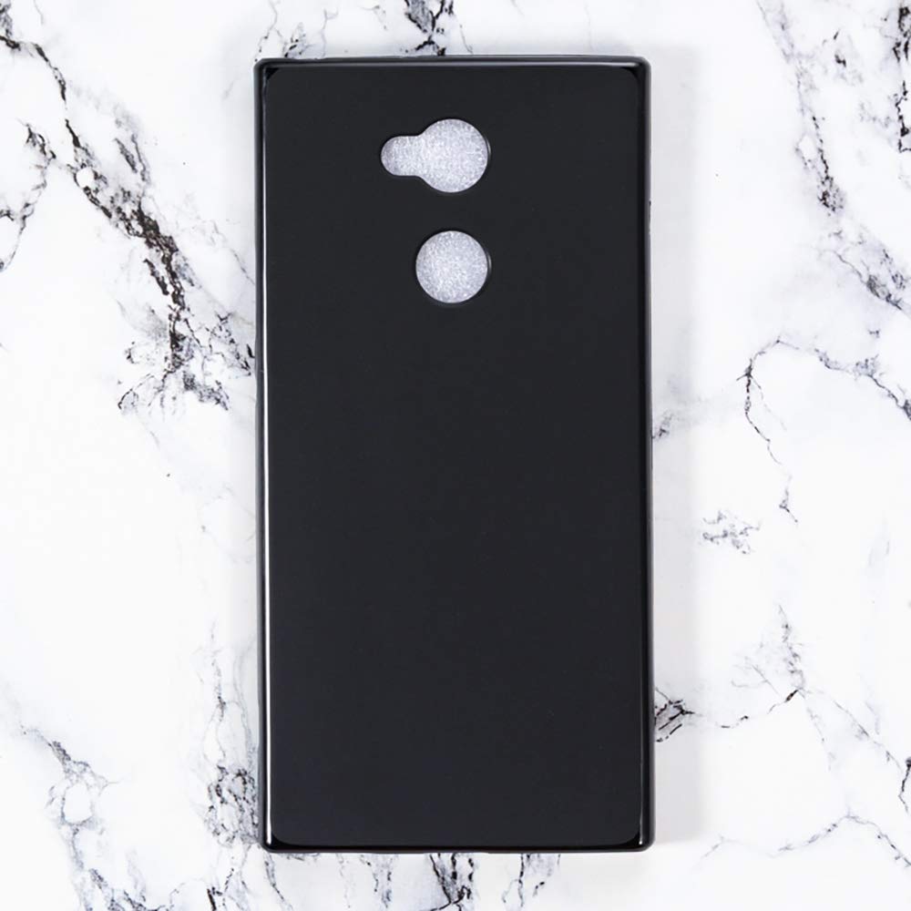 Compatible with Sony Xperia XA2 Ultra Case, Scratch Resistant Soft TPU Back Cover Shockproof Silicone Gel Rubber Bumper Anti-Fingerprints Full-Body Protective Case Cover (Black)