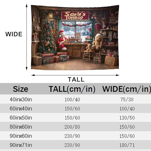 Tapiz de pared navideño grande de 230x150 cm para renovar salones sin pintar ni obras 4