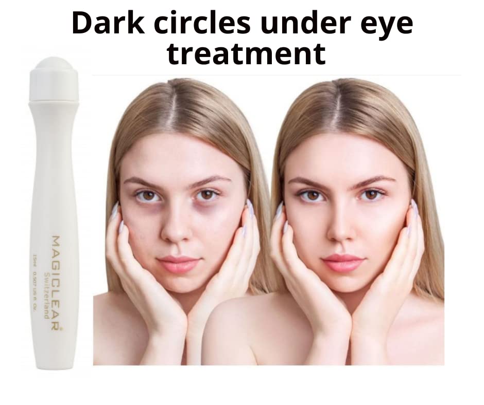 Miniatura 5 de Rodillo de ojos de lujo para ojos hinchados y ojeras, suero de tratamiento de hinchazón debajo de los ojos con cafeína, niacinamida y vitamina E,