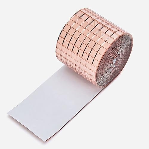 Miniatura 6 de Pegatinas adhesivas de mosaico, azulejos de pared de mosaico, azulejos de espejo cuadrados, autoadhesivos, papel tapiz de vidrio para piso, cocina,