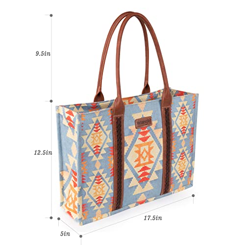 Image of Wrangler Tote Bag for Women Western Purse and Aztec Satchel Handbag