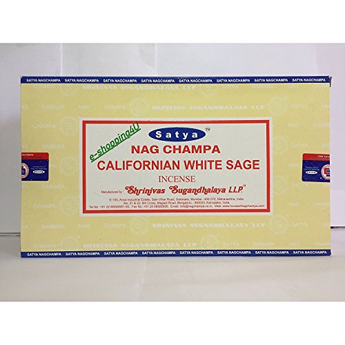 Incienso Satya California White Sage Salvia Blanca 12x15g Nag Champa