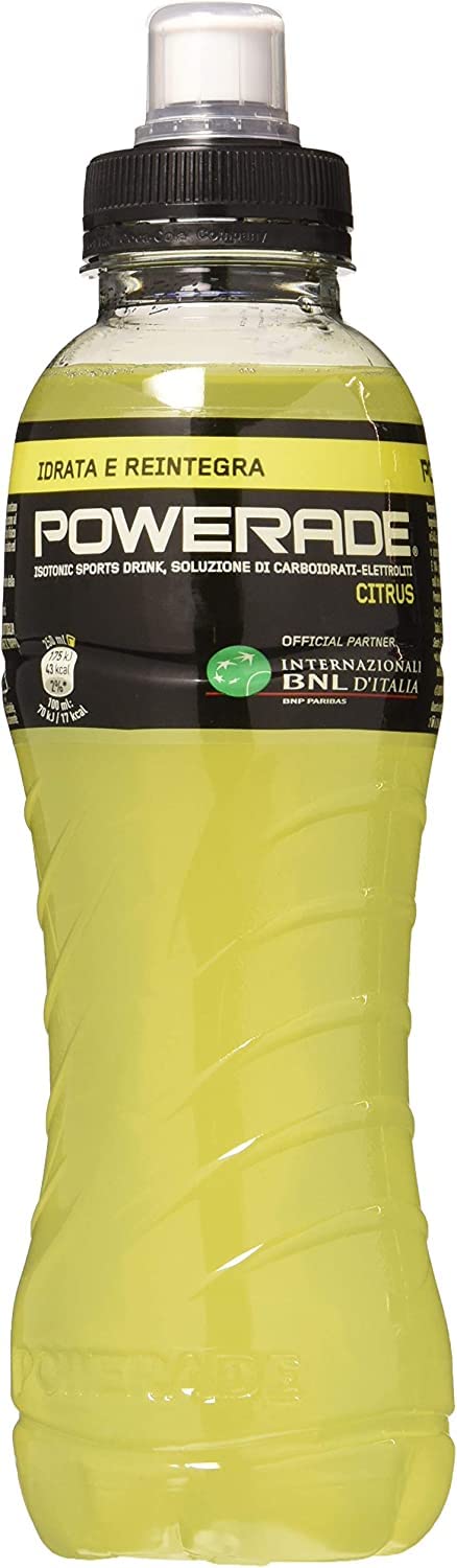 Bevanda energetica Limone Bebida deportiva limón 24 x 50cl | Isotonico, refrescante después del entrenamiento, pratico per palestra, viaggio e scorta frigo, peso neto total 12 l