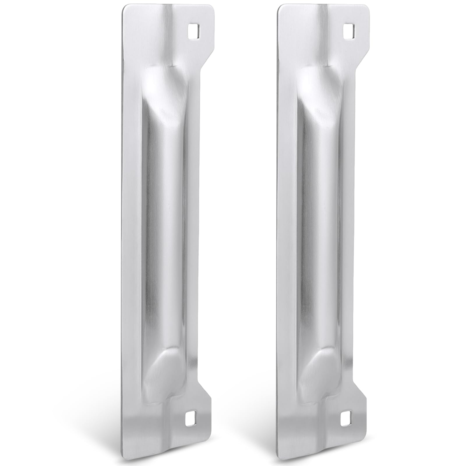 Landhoow 2 Pcs 3" x 11" Latch Guard Plate Cover Electroplated Carbon Steel Door Latch Cover Protector Door Security Strike Plate Against Forced Entry Easy to Install for Outswinging Doors