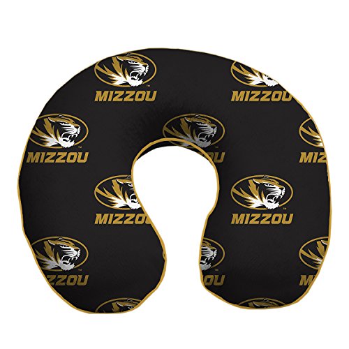 Pegasus Sports NCAA Memory Foam Microplush Travel Pillow, Missouri Tigers