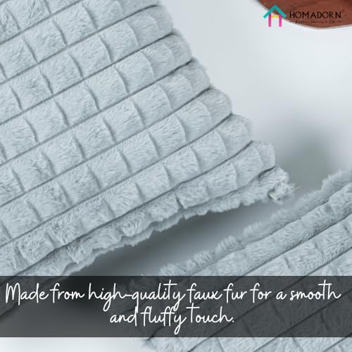 Image of HOMADORN Luxury Plush Fur Reversible Cushion Cover Ultra Soft & Cozy (Pack of 2)