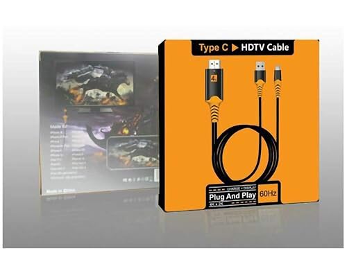 Miniatura 7 de PRO USB-C HDMI compatible con Samsung Galaxy Tab A9+ en puerto de alimentación 4k Plus, cable de 6 pies a 2160p a 60Hz, cable de 6 pies5.9 ft