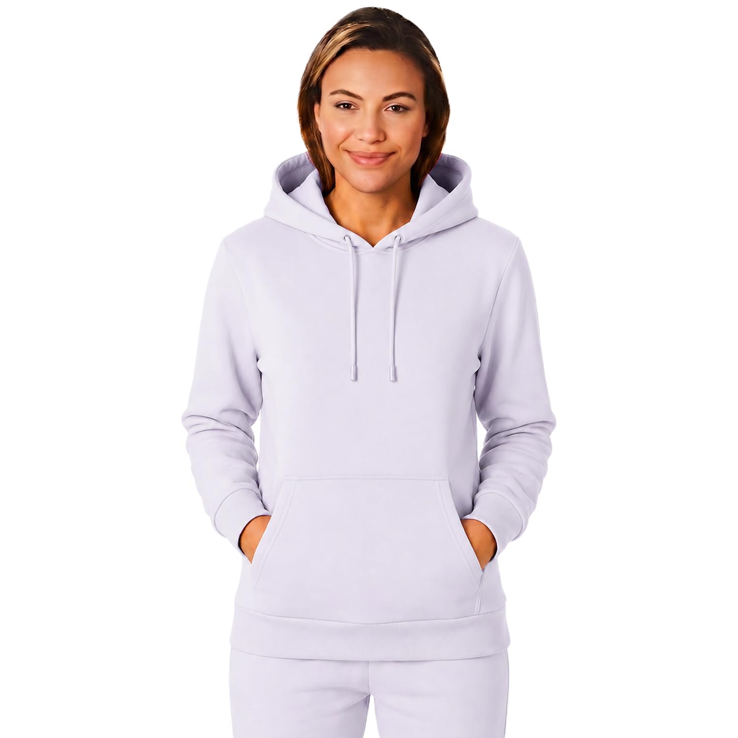 Light & Shade Women’s Fleece Pullover Hoodie with Pocket Soft Hooded Sweatshirt with Drawstring Casual Lounge & Gym Wear (Lavender, XS)