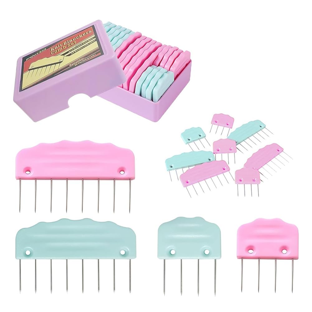 Hndhbfgrt 20pcs Knit Blocking Pin for Crochet Knitting Blocking Board Mats Knit Blocking Pins