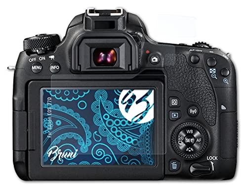 Bruni Screen Protector compatible with Canon EOS 77D Protector Film, crystal clear Protective Film (Set of 2)