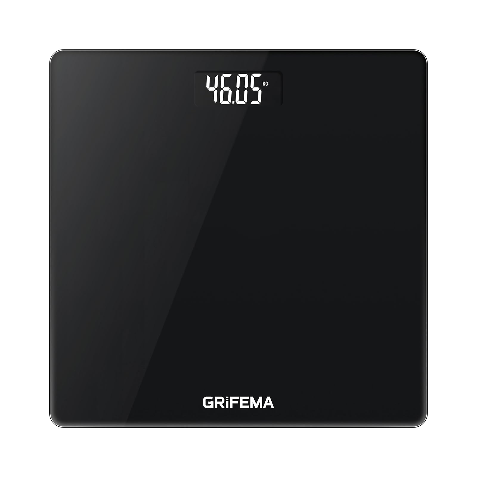 GRIFEMA GA2001-1, Bilancia pesapersone con schermo LCD, Pesata massima 150 KG, Precisione 50 g, Nero