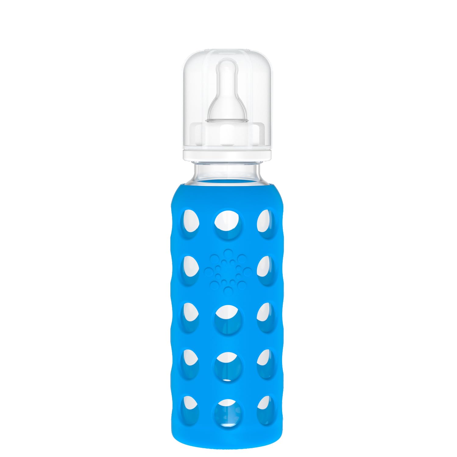 Lifefactory 9-Ounce Glass Baby Bottle with Protective Silicone Sleeve and Stage 2 Nipple Cobalt Blue (LF110008C4)