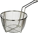 Winco FBRS-8 Round Wire Fry Basket, 8-1/2-Inch, 6-Mesh,Nickel,Medium
