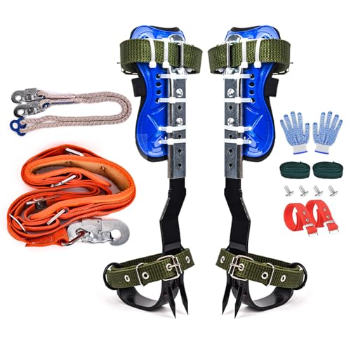 Auckyeer Tree Climbing Gear, Tree Climbing Spikes, Tree Climbing Kit with Adjustable Equipment