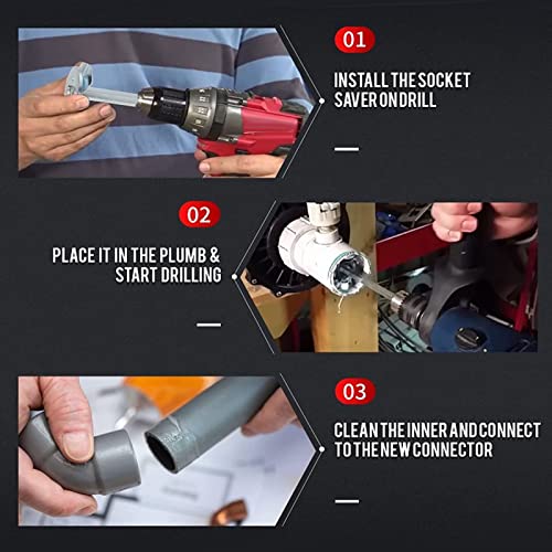 TOPINCN Socket Saver, Accurate Size Exquisite High Speed Steel Water Pipe Head Tool for Plumbing (2 Inch) - Image 3