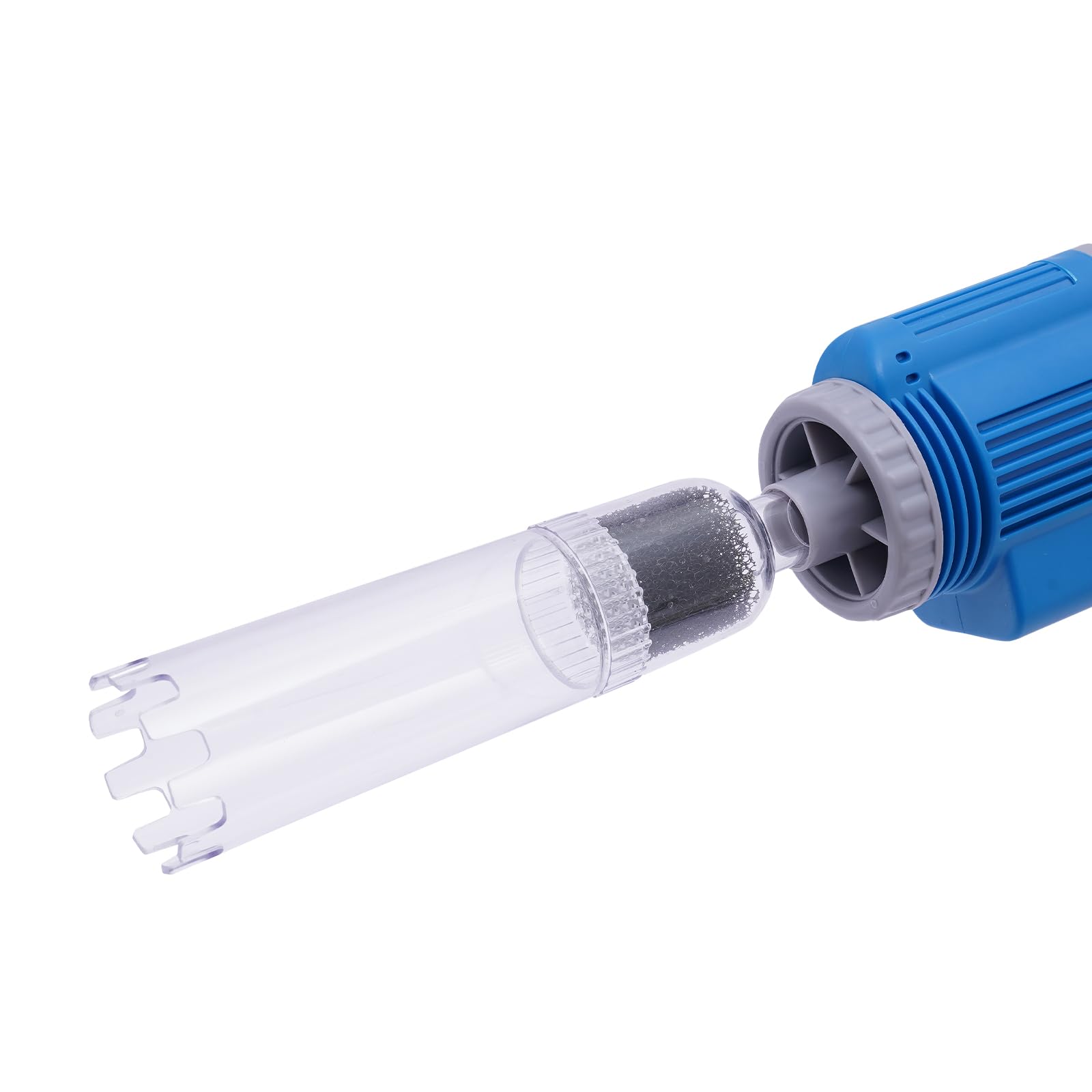 Kit de aspiradora eléctrica para suelos de acuario, limpiador de grava, sifón para cambio de agua/eliminación de detritos/limpieza de arena con 4 tubos de extensión de 28 W