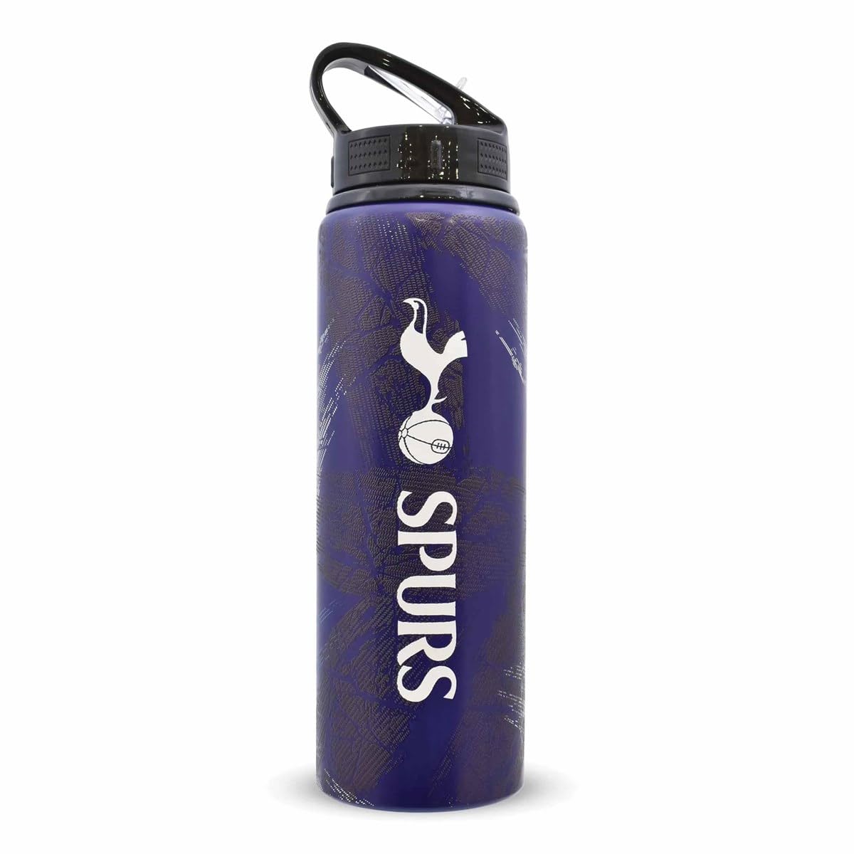 Hy-Pro Officially Licensed Tottenham Hotspur F.C. Aluminium Water Bottle - 750ml, Spurs Integrated Folding Straw, Leakproof, Lightweight, Great Football Gift Idea