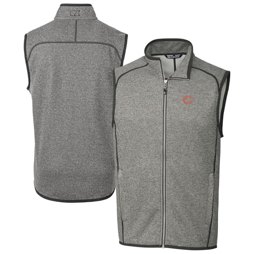 Cutter & Buck Men's NFL Big & Tall Mainsail Sweater-Knit Full-Zip Vest