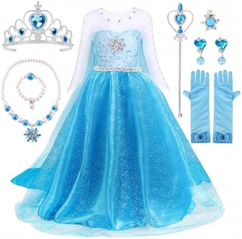 Tyidalin Princess Elsa Costume Girls Ice Queen Elsa Dress