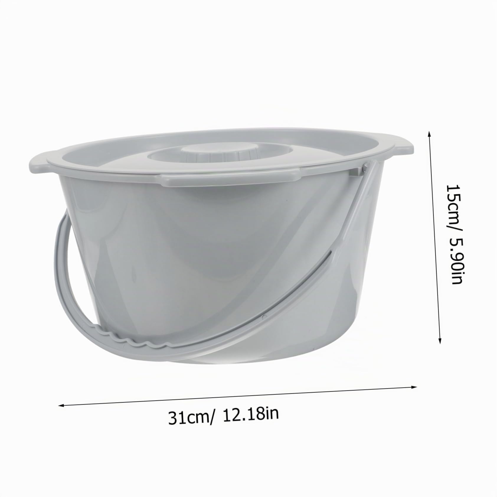 Healeved Pot De Chambre Adulte avec Couvercle Et Poignée Urinoir Portable De Nuit en Plastique Compact pour Personnes Âgées Et Aide À La Mobilité