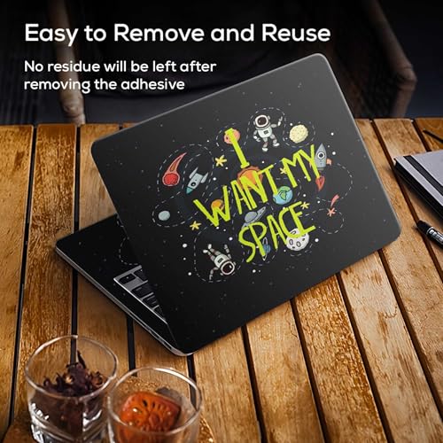 Image of Galaxsia I Want My Space Full Body Vinyl Laptop Skin /Sticker /Cover Upto 15.6 Inches Laptops Laminated-Removable-HD Quality Compatible for Hp-Dell-Sony-Lenovo-Asus etc.(15x10 Inches)