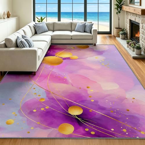 Tapis de cuisine violet moderne lavable idéal pour sublimer votre entrée