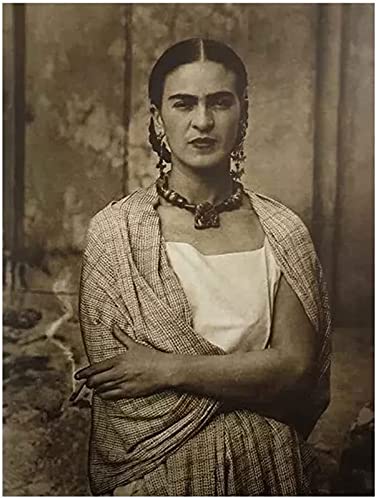 Frida Kahlo Wandkunst Vintage Bild Schöne Frau Kunst Foto Artwork Leinwanddruck Poster Keine Rahmen Malerei Für Southwest Home Wohnzimmer Dekor,50×70cm Cover