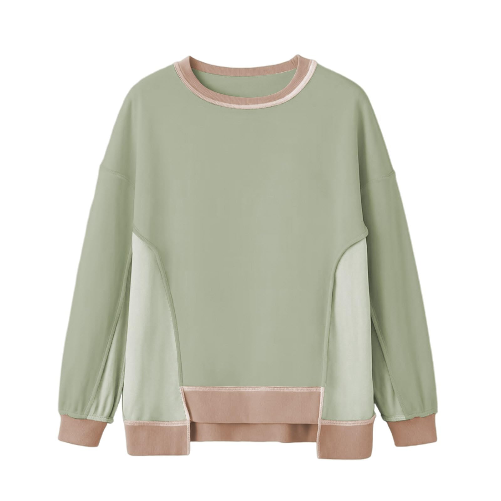 Sudadera con Capucha de Manga Larga, Cuello e Irregular, Estilo Casual de otoño para Mujer, con Bolsillo Canguro, Diario, Oversize, cómoda