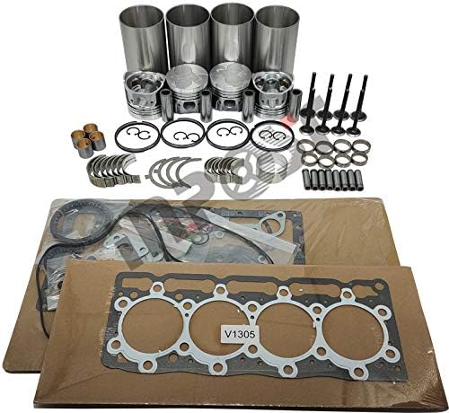V1305 V1305-B Overhaul Rebuild Kit For Kubota Engine B2710HSD F3060 X-20 Tractor