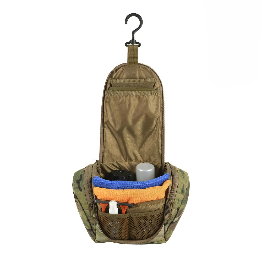 M-Tac Kosmetyczka taktyczna Elite Gen.II – podróżna i wojskowa kosmetyczka, Cordura 500D, wodoszczelna, kompaktowa, do użytku na zewnątrz, na kemping, Bundeswehrę i Airsoft, Multicam, Multicam