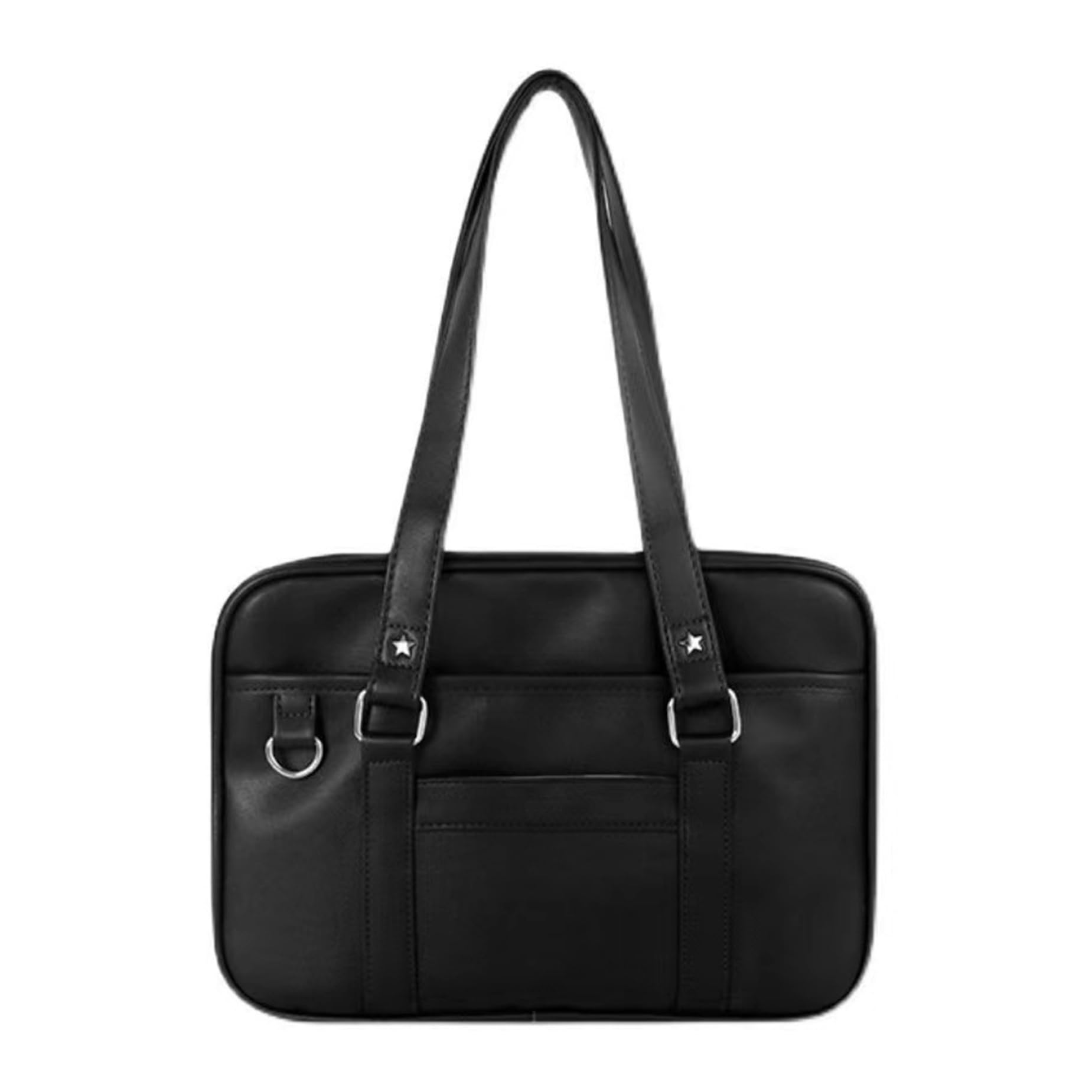 Licsaliwe Unisex Black Japanese School Bag For Women, Pu Jk Uniform Crossbody Shoulder Laptop Bag For Cosplay Travel/ 12.8X8.9x3.9 Inch