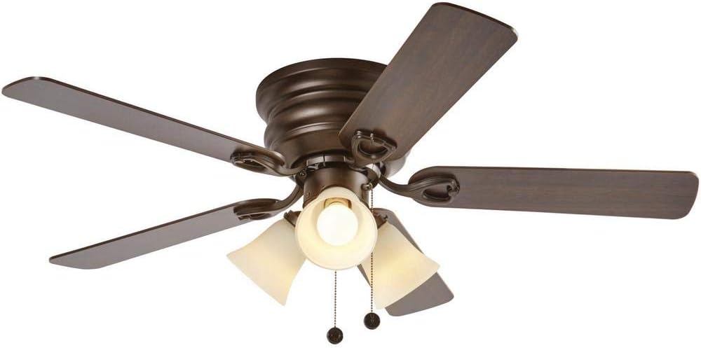 Birsppy Clarkston II 44 in. LED Indoor Oiled Rubbed Bronze Ceiling Fan with Light Kit
