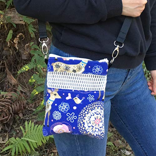 Sugar Glider Bonding Pouch Carry for Rat Hedgehog Small Pocket Pets (Blue Deer, 8.7x6.3inch)