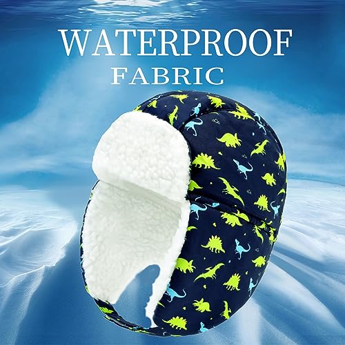 Image of BAVST Winter Trapper Hat for Boys Girls Waterproof Warm Baby Toddler Ushanka Fleece Beanie Hats for 6M-6T