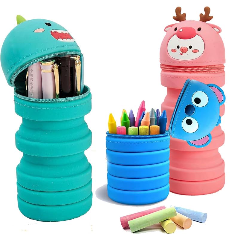 Tnglov Silicone Pencil Case for Kids -Pencil Pouch/Premium Animal Design Pencil Box for Girls/Boys | Large Capacity Pencil Pouch | Pouches for Stationary | Zipper Case Pouch (B0DBVSQWH2) Amazon Price History, Amazon Price Tracker