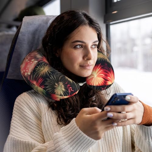 Almohada de viaje de espuma viscoelástica negra única miniatura 6