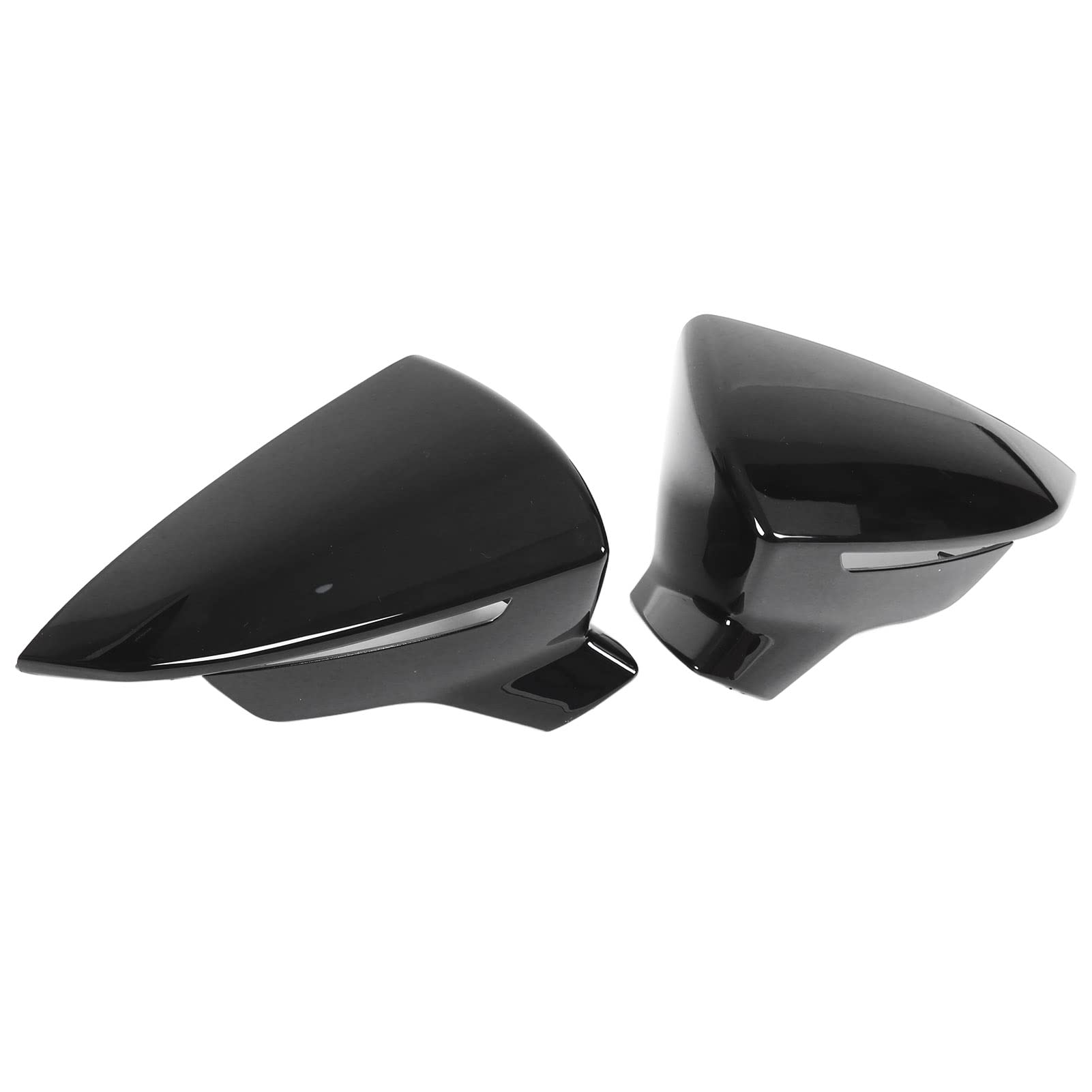 1 Para Osłony Lusterek Bocznych丨 Skrzydło Osłony Lusterka Bocznego, Para Osłony Ochronne na Lusterko Wsteczne Lewy Prawy Zamiennik dla SEAT Leon Mk3 5F ST FR Cupra 2013(Czarny błyszczący)