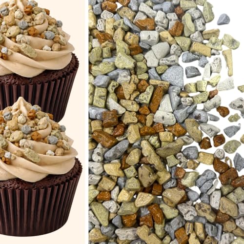 8oz Edible Lakeside Beach Sea Side River Chocolate Rocks For Cake Decoration and Candy Buffets - Ships with Ice Pack